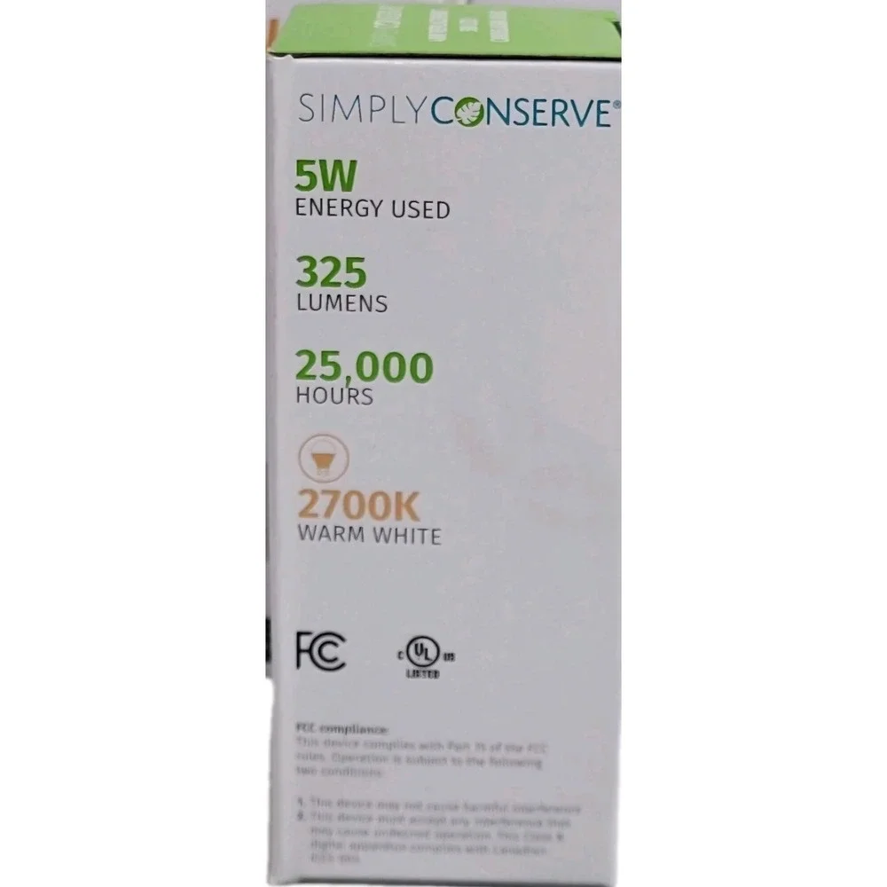 SIMPLY CONSERVE LED Light Bulb Dimmable 40W Warm White L05LCDL2700K 1 Bulb
